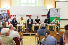 Rohracher (GSV), Erhart (ITS Vienna Region), Hollos (WLB), Janowicz (Universität Wien), Watzenig (Virtual Vehicle), Wilfinger (CWX Management)