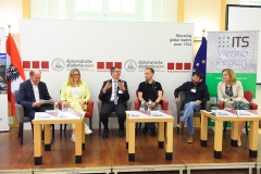Rohracher (GSV), Erhart (ITS Vienna Region), Hollos (WLB), Janowicz (Universität Wien), Watzenig (Virtual Vehicle), Wilfinger (CWX Management)